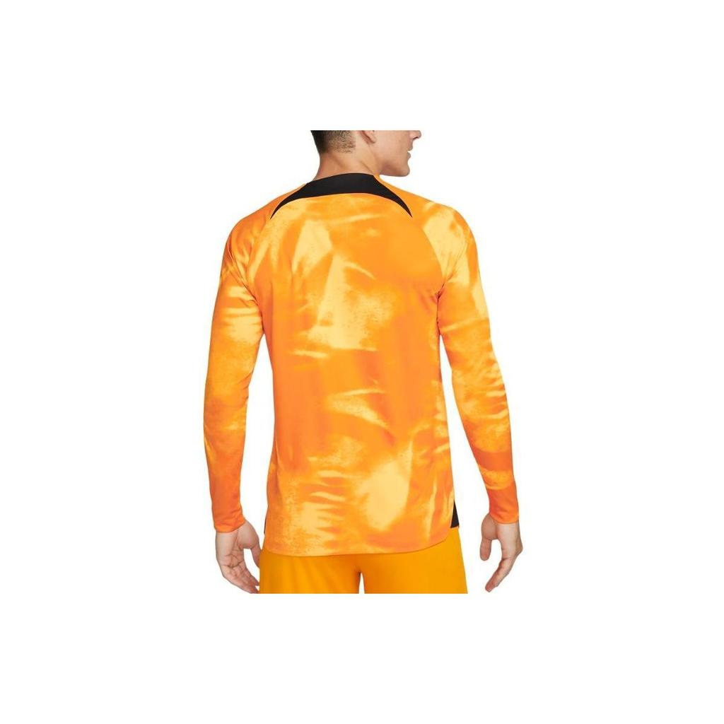 Nike Dri-FIT Long-Sleeve Soccer Jersey Tie-Dye Crew Neck Fitted Men tops Yellow DN0669-845