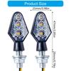 Motorcycle LED Blinkers Signal Lamps with 25cm Wiring, Easy Installation, 30000 Hours Lifespans, for ATVs and Motorbikes