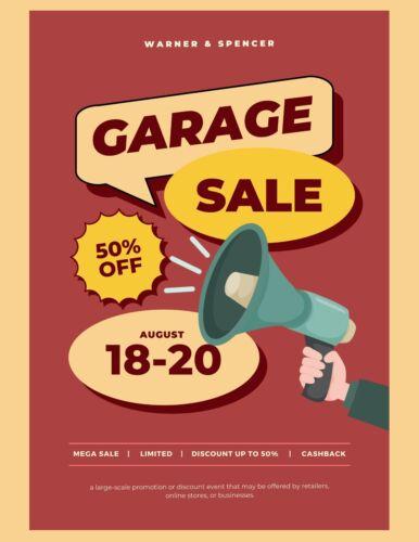 

Yard Garage Sale v Customized Sign Weatherproof AluminumAluminum 20x30cm（7.8x11.8inch）