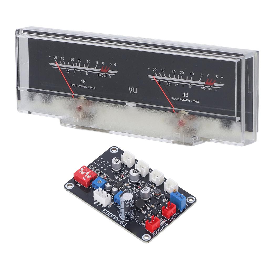VU Meter Operare Ușoară ABS Durabil Iluminat Alb din Fundal Precizie Ridicată VU Meter Portabil cu Placă Driver