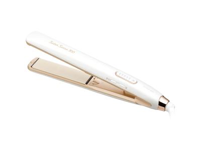 Koizumi Haarglätter, Negativ-Ionen-Haarglätter, Salon Sense 300, seidig-feucht, Übersee-kompatibel, 5-stufige Temperatureinstellung, Weiß, KHS-8730W