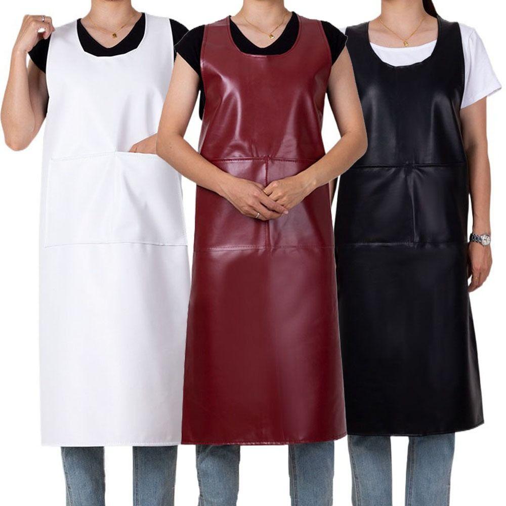 Oil-proof Work Smock Waterproof Cooking Work Clothes Durable Kitchen Apron Lab Work