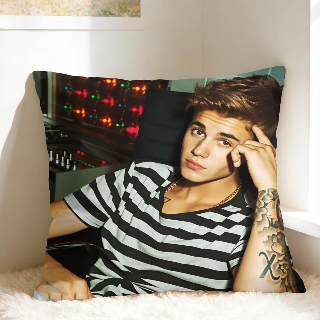 J-Justins B-Bieber Pillow Case Soft Pillow Cover Kawaii Cushion Cover For Chair Sofa Home Decor
