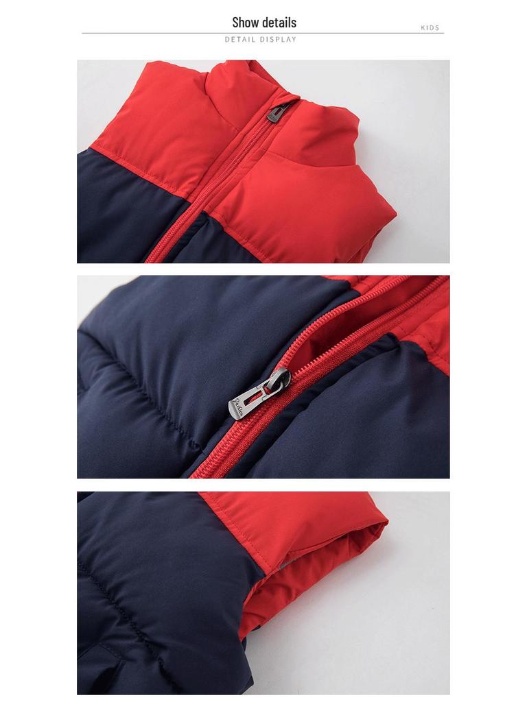 Kinder Daunenweste mit Fleecefutter: Warme, Verdickte, Ärmellose Jacke für Jungen & Mädchen - Ideal für Herbst- und Winter-Kindergartenuniform.