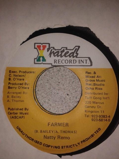 7inch Record CAPTAIN REMO - Farmer none X-Rated Record  Jamaica Reggae, Ska & Dub Used