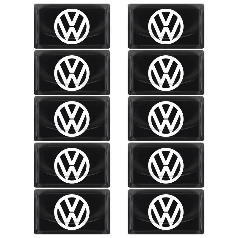 

Cars 2025 Hot For Volkswagen 10pcs New 3D Epoxy Car Stickers Small Drop Glue Decals For Volkswagen Golf Passat B6 Magotan Touran