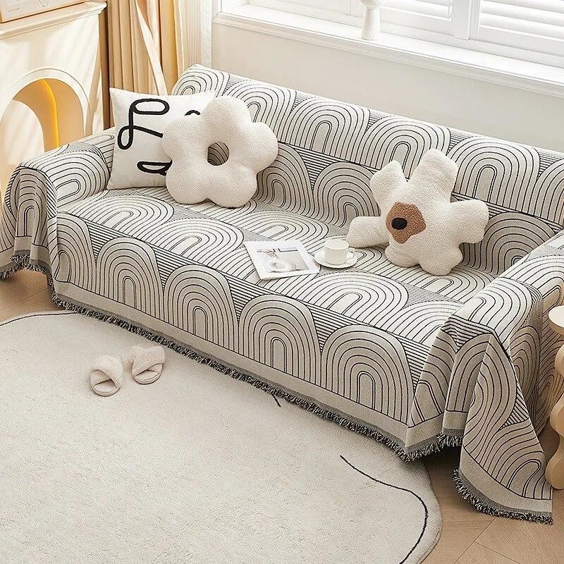 Chenille narzuta na sofę uniwersalny ręcznik na kanapę odporna na kurz poszewka na poduszkę antypoślizgowa dla kota osłona chroniąca przed zarysowaniami koc na sofę dywan