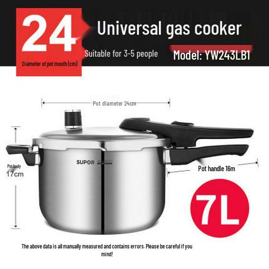 Supor Blue Eye Stainless Steel Pressure Cooker with Fast Cook Indicator 100Kpa Fast Pressure