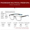 Color Changing Multifocal Reading Glasses Photochromic Near Far Sight Presbyopia Eyewear TR90 Sports Anti Blue Eyeglasses