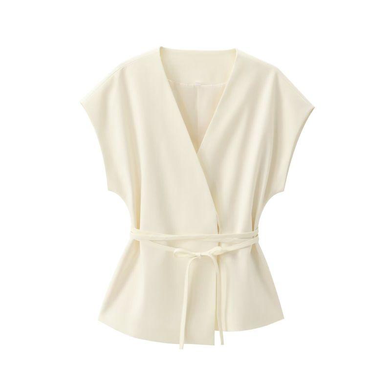 Kaslead New Arrival Women's Fashion Style Blended Double Breasted Vest Casual Pants 8056586 2365586