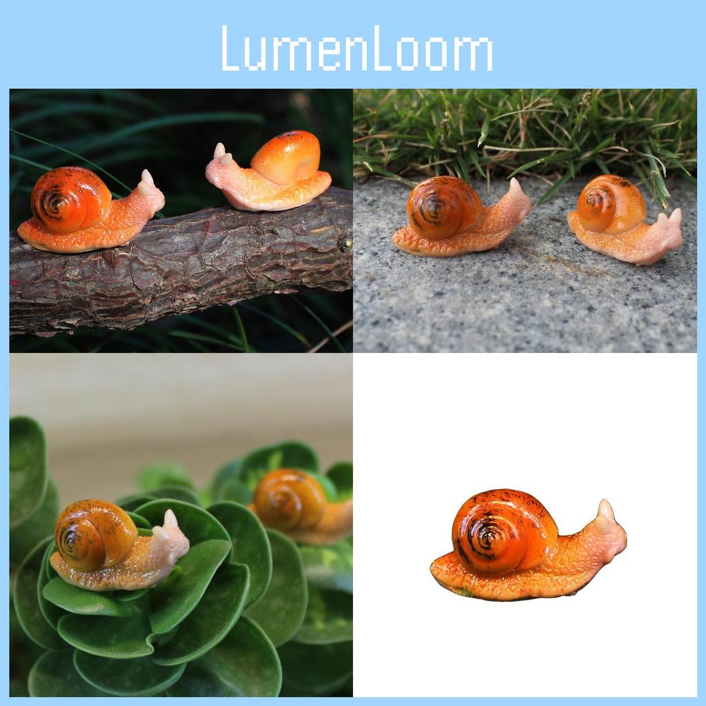 Micro Landscape Succulent Snail Resin Animal Figurine Cute Animal Home Office Decor For Gift