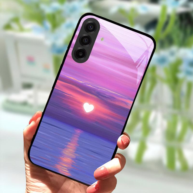 Pro Samsung Galaxy S25 FE Pouzdro na telefon Módní tvrzené sklo Zadní kryt telefonu Pro Samsung S25FE S 25 FE Ochrana objektivu Fundas