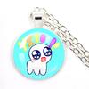 TBH Autism Creature Yippies Creative Funny Yippee Meme Cartoon Glass Cabochon Pendant Necklace Charm Jewelry Gift Jewelry