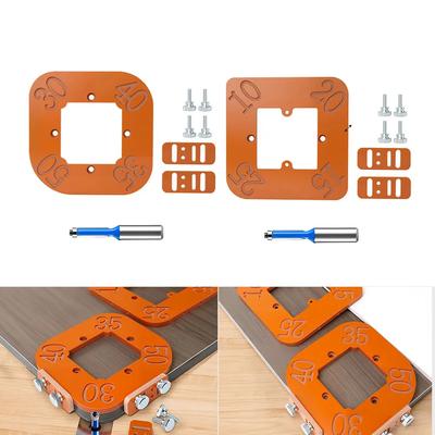 Woodworking Router Corner Radius Templates Jig with 4 Radius Options R10 R25 R30 R50 for Circular Milling and Trimming