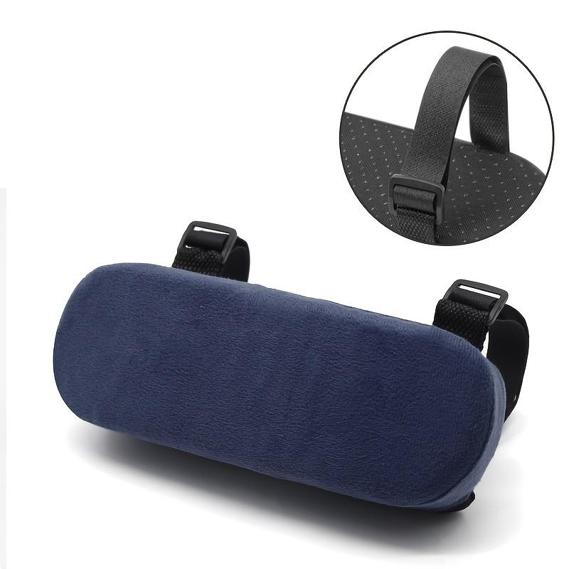 2pcs Office Chair Armrest Cushions - Ergonomic Elbow Pillows with Breathable Perforated Design, Adjustable Straps & Soft Padding