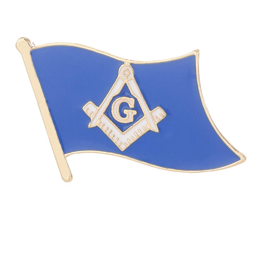 8 Styles Classic Masonic Symbols Enamel Brooches Funny Freemason Emblem Golden Pins