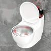 [Stylish Toilet] Wall-Mounted Toilet with Lid | Made of Metal And Plastic | Featuring a Rectangular Design | Suitable for Homes