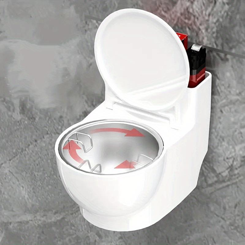 [Stylish Toilet] Wall-Mounted Toilet with Lid | Made of Metal And Plastic | Featuring a Rectangular Design | Suitable for Homes