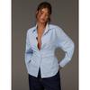 YYFS Damenmode Casual Frühling Herbst Streifendruck Langarm Polokragen Blusen & Hemden