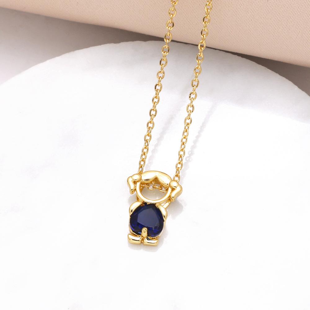 SongYi Dainty 18K Real Gold Plated Heart Necklace Copper Cubic Zirconia Love Pendant Minimalist Clavicle Chain Jewelry for Women