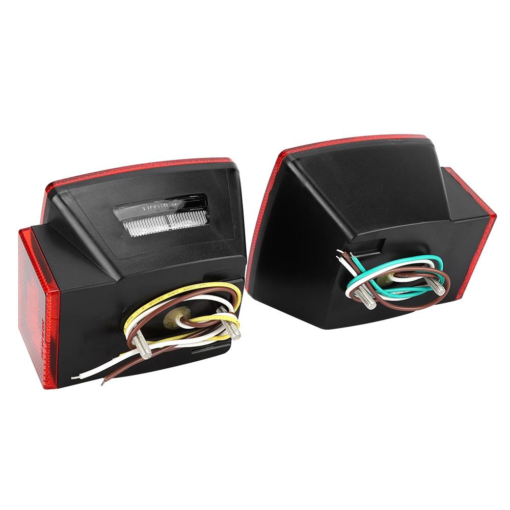 2pcs 12V Truck Trailer RV LED Tail Light Lamp Turn Signal Brake Reverse Light Combination