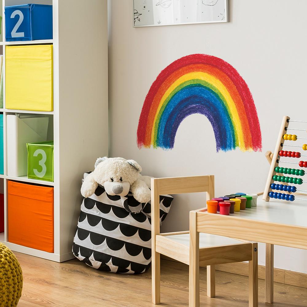 Creative Rainbow Painting Game Room Bedroom Home Decoration and Beautification Wall Stickers