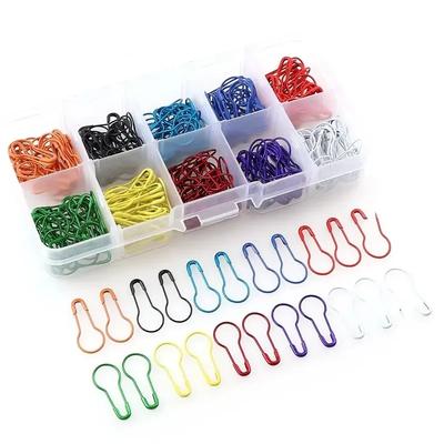 500Pc/Box Mix Color Safety Pins Gourd Shape Metal Clips Marker Tag Gourd Pins Safe Craft Knitting Cross Stitch DIY Sewing Kit