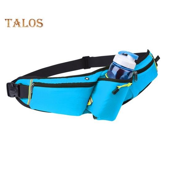 Спортивная поясная сумка с держателем для бутылки с водой регулируемый поясной ремень сумка для хранения бутылки с водой светоотражающая полоса несколько отделений поясная сумка для синий 1259₽