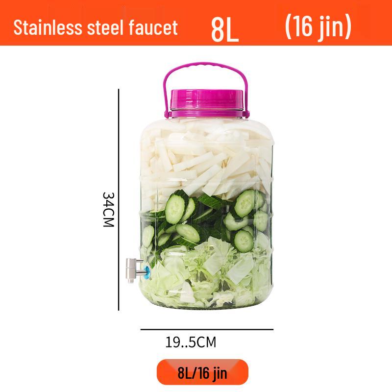 Large Capacity Sealed Glass Jar: Perfect for Wine, Kimchi, Pickling, and Brewing