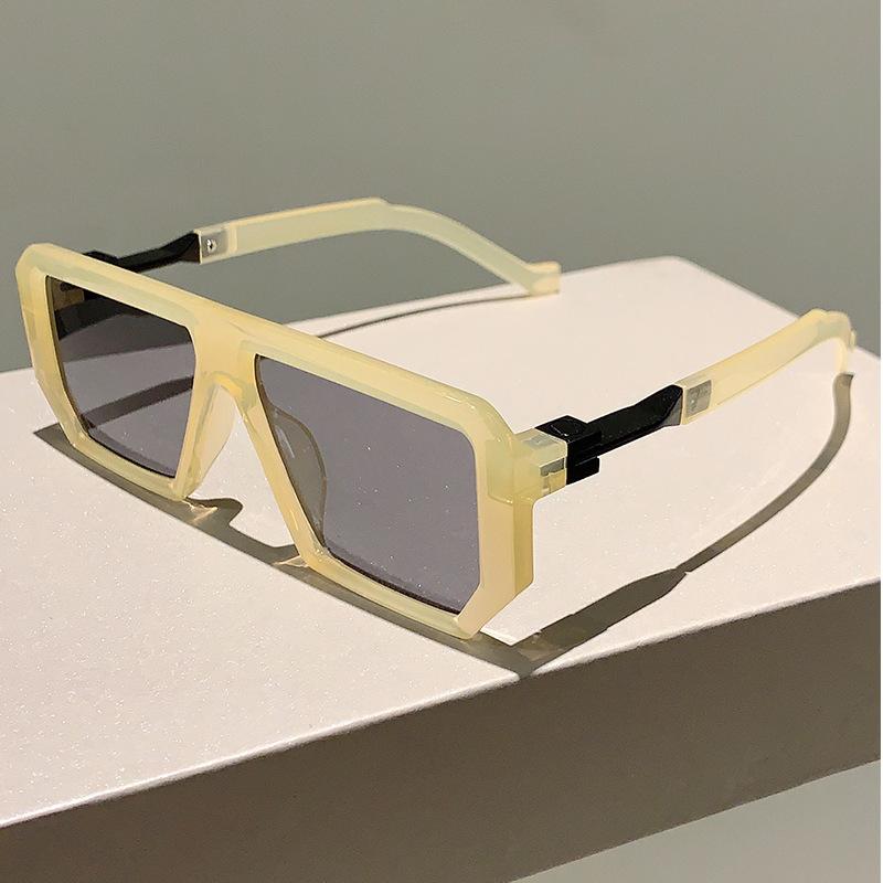 Big Frame Square Sunglasses Women Vintage Trendy Oversized Flat Top Sun Glasses For Men Punk Luxury Brand Designer Pink Shades