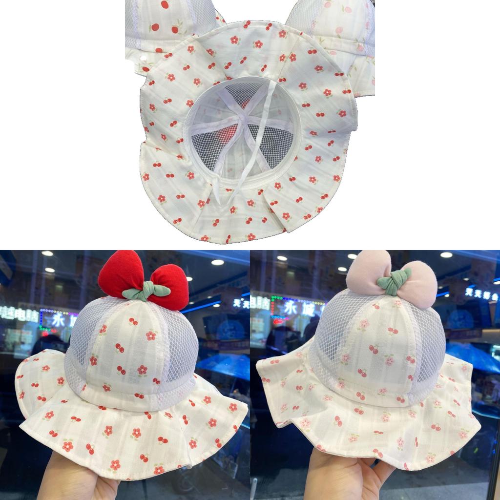 Baby Girl Sun Hat With Wide Brim Cotton Shade For Spring Summer Protection