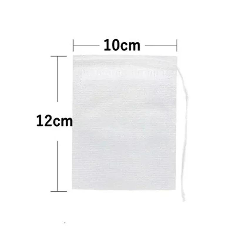 100PCS Non-woven Fabric Tea Bag Disposable Tea Filter Bags  with Drawstring Kitchen Tea Filter Paper for Coffee Herb Loose Tea