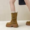 Retro thick-soled heightened two-wear women's Martin boots autumn and winter fashion versatile belt buckle new fashion boots short boots