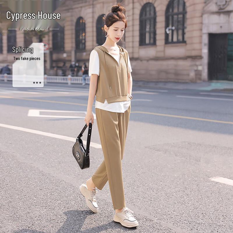 Женский спортивный двухцветный спортивный костюм из двух предметов XL