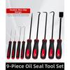 Seal Puller Hook Set Heat Treated Chrome Vanadium Steel Construction with Multiple Angles for Oil Seal Removal