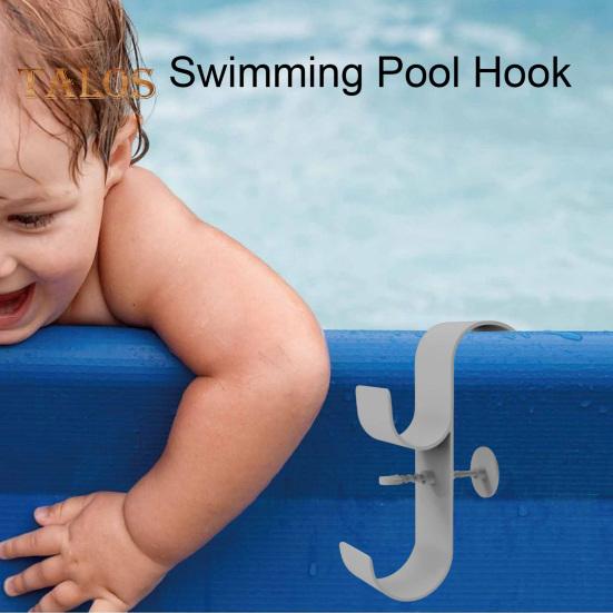 Pool Leaf Skimmer Net Holder Pool Pole Hanger Easy To Install Adjustable Telescopic Pool Pole Hook Hanger Tool