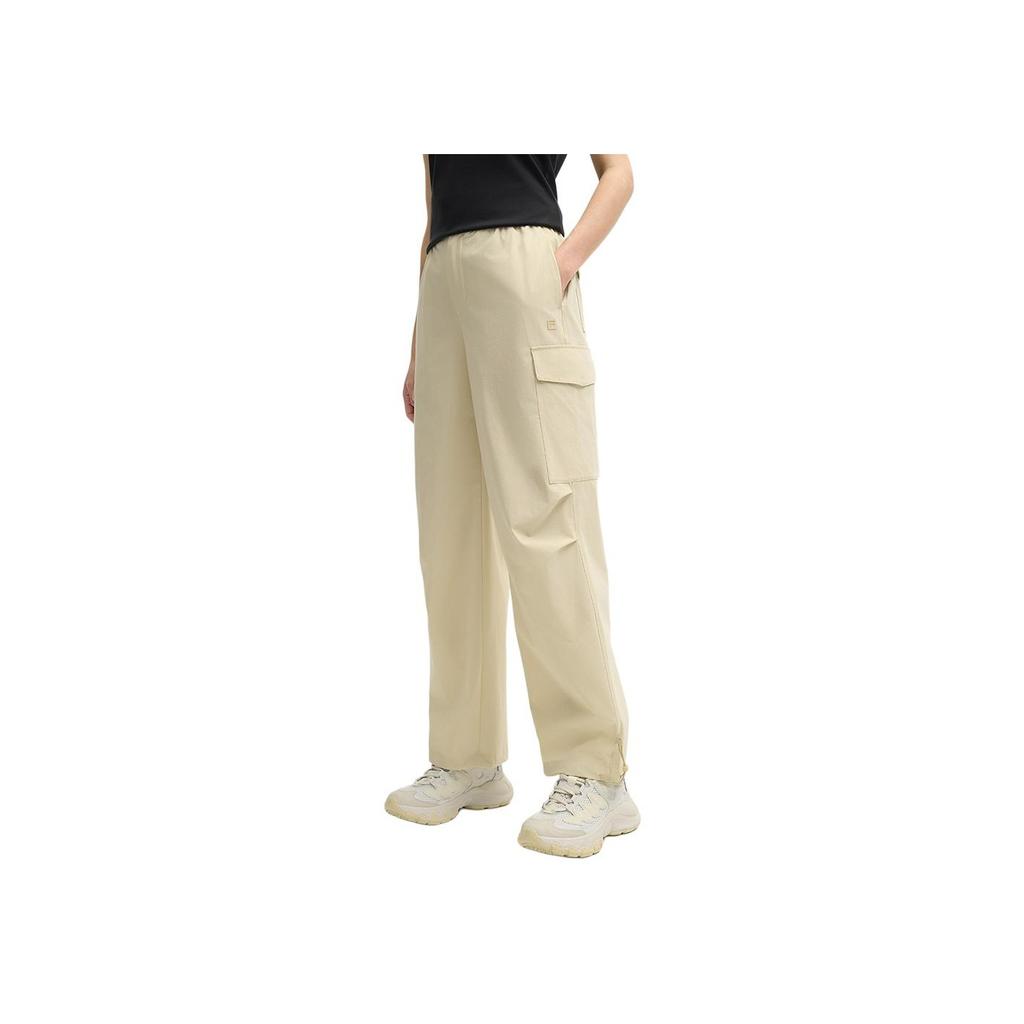 New FILA Fitness Cargo Pants Women's Distant Mountain Yellow A51W521801F-YE