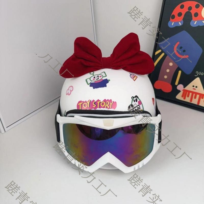 

Helmet electric motorcycle cute women summer helmet half helmet four seasons Harley high value cute lightweight