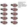 10Pcs Women Hair Clips Anti-slip Teeth Ladybug Decor Hairpins Bangs Buns Braids Multi-Purpose Styling Hair Pins