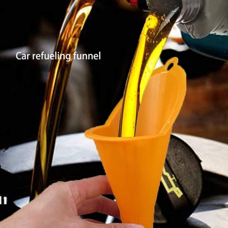 Car Plastic Long Stem Funnel Gasoline Oil Filling Tool Refueling Funnel for Gasoline Engine Oil Motorcycle Farm Machine Funnel