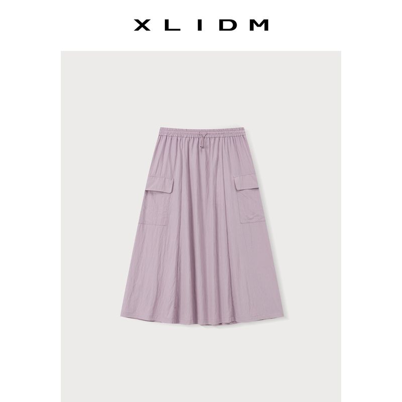

Xiaoli Plus Size Women s Clothing: Lightweight Outdoor Two-Way Wear Drawstring Collar Short Sleeve Top & A-Line Skirt Casual Set for Women Summer Pink and Purple Skirt (Ready in Stock) 2XL