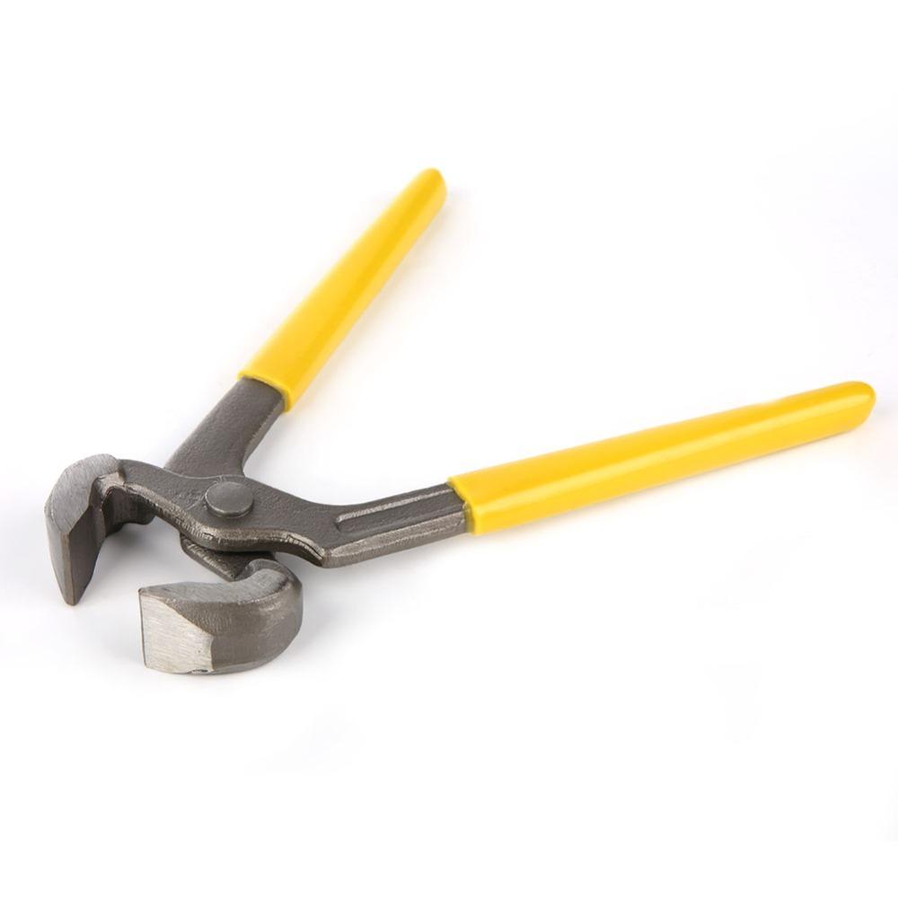 Flat Mouth Fastener Remover Pliers Plastic Grip Hoof Nipper Trimmer Nail Extractor Farrier