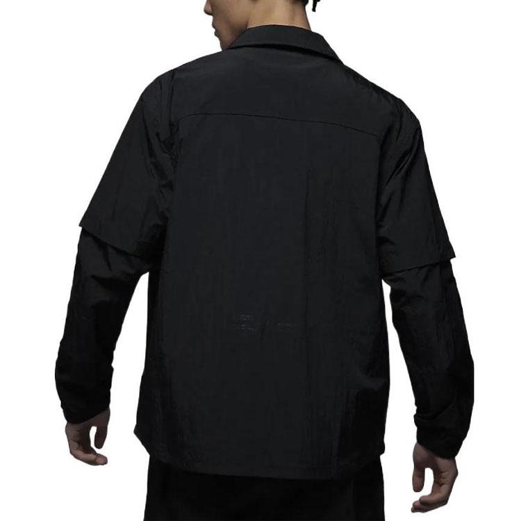 Jordan Jackets Men's Black Pointed Collar Moderate Workwear DV7694-010
