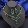 Wholesale Dangle Earrings and Choker Necklace Sets for Women Bridal Jewelry Set Colorful Dubai Jewelry Sets Fashion