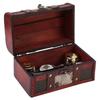 Vintage Wood Box Jewelry Storage Case   Treasure Chest  (Stamp)