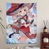 Sexy Klee Genshin Impact Tapestry Bedroom Living Bar Garden Outdoor Microfiber Festival Decoration Background Art Banner