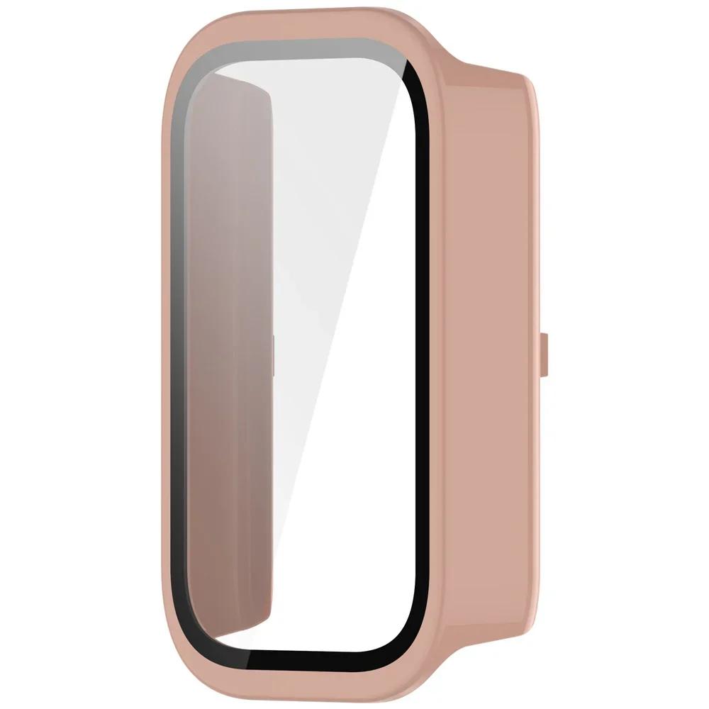Tempered Glass+Case for Xiaomi Smart Band 9 Active Anti-scratch Screen Protector Bumper Protective Cover for Xiaomi Redmi Band 3