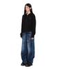 Aakam Structure Contrast Knitted Zip-Up Hoodie (Black)