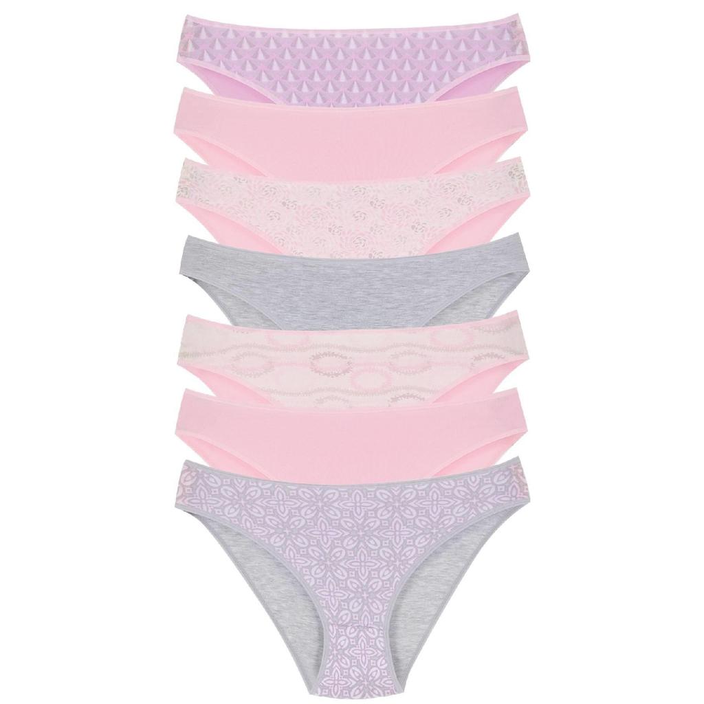 18001-6 Women's 7-piece Leo In Love Bikini Panties Pack V10