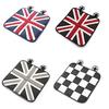 Set of 2 Memory Foam Seat Cushions In Union Jack and Perfect for BMW MINI and Other Seat Seat Union Jack and Checkered Flag Blue, Vehicles. Cushions,